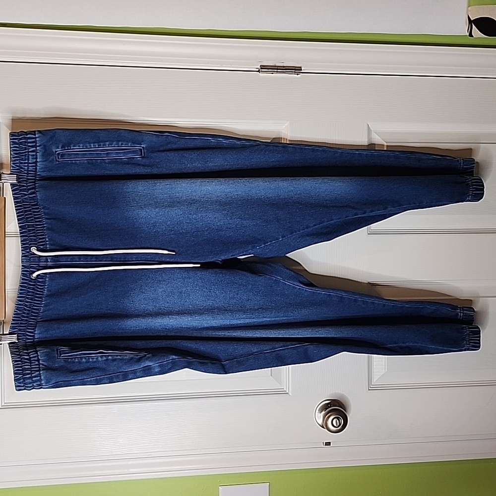 Gap Easy Denim Pull On Joggers Medium Wash, Size XXL